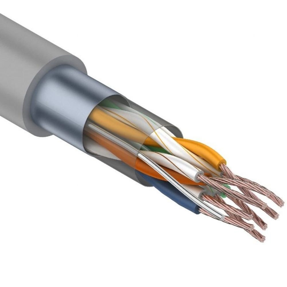 Витая пара F/UTP 4PR 24AWG CAT5e PATCH PVC IN серый 305 м
