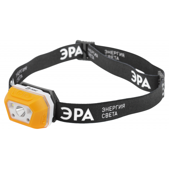 Фонарь налобный светодиодный 3Вт 400Лм IP40 SMD 4 режима аккумуляторный GA-810 желтый сенсорный micro-USB