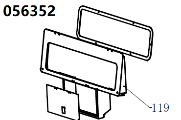 DWG-500/Position 119 -Transparent window protection panel (33013-01190-00)