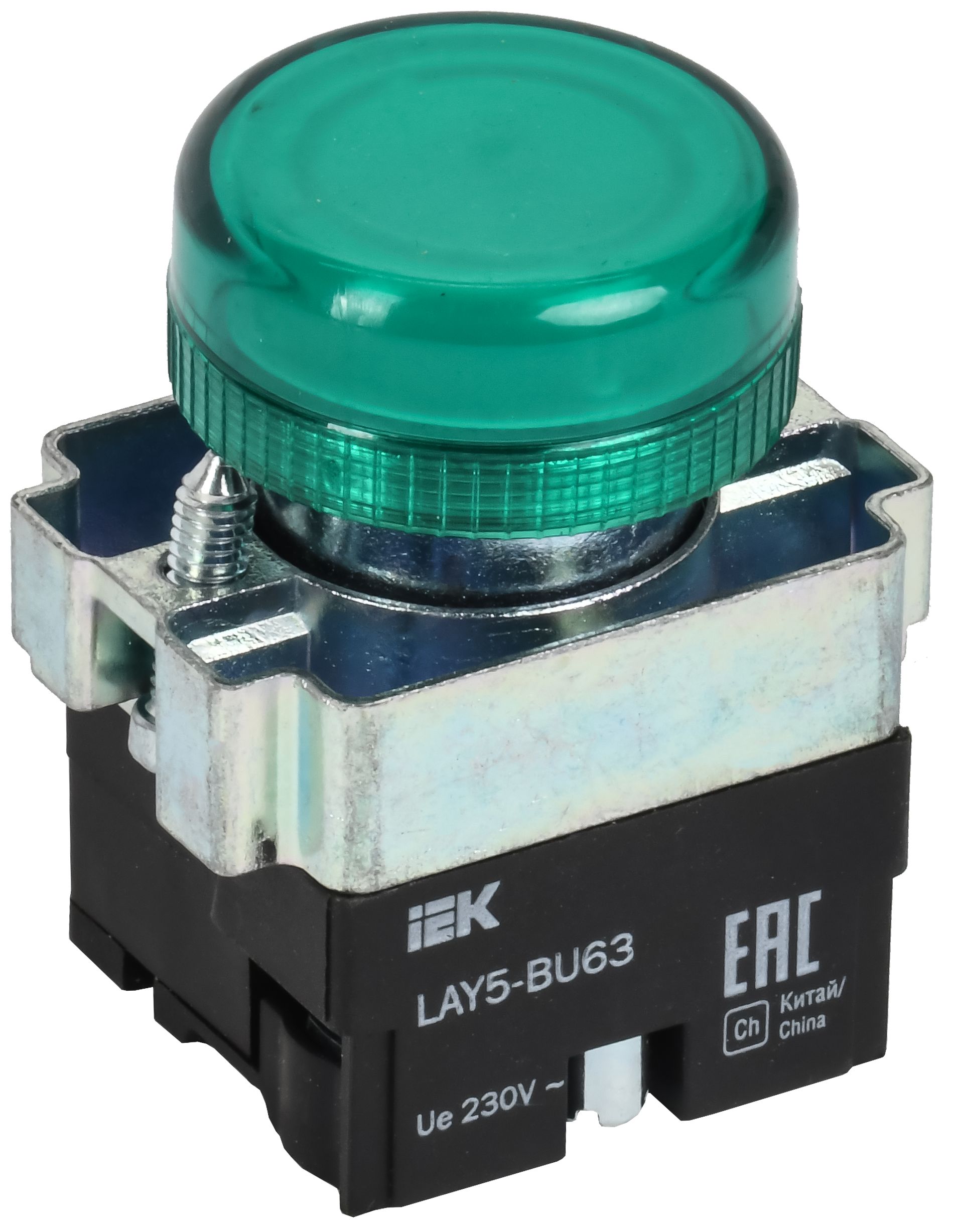 Индикатор LAY5-BU63 d=22мм зеленый