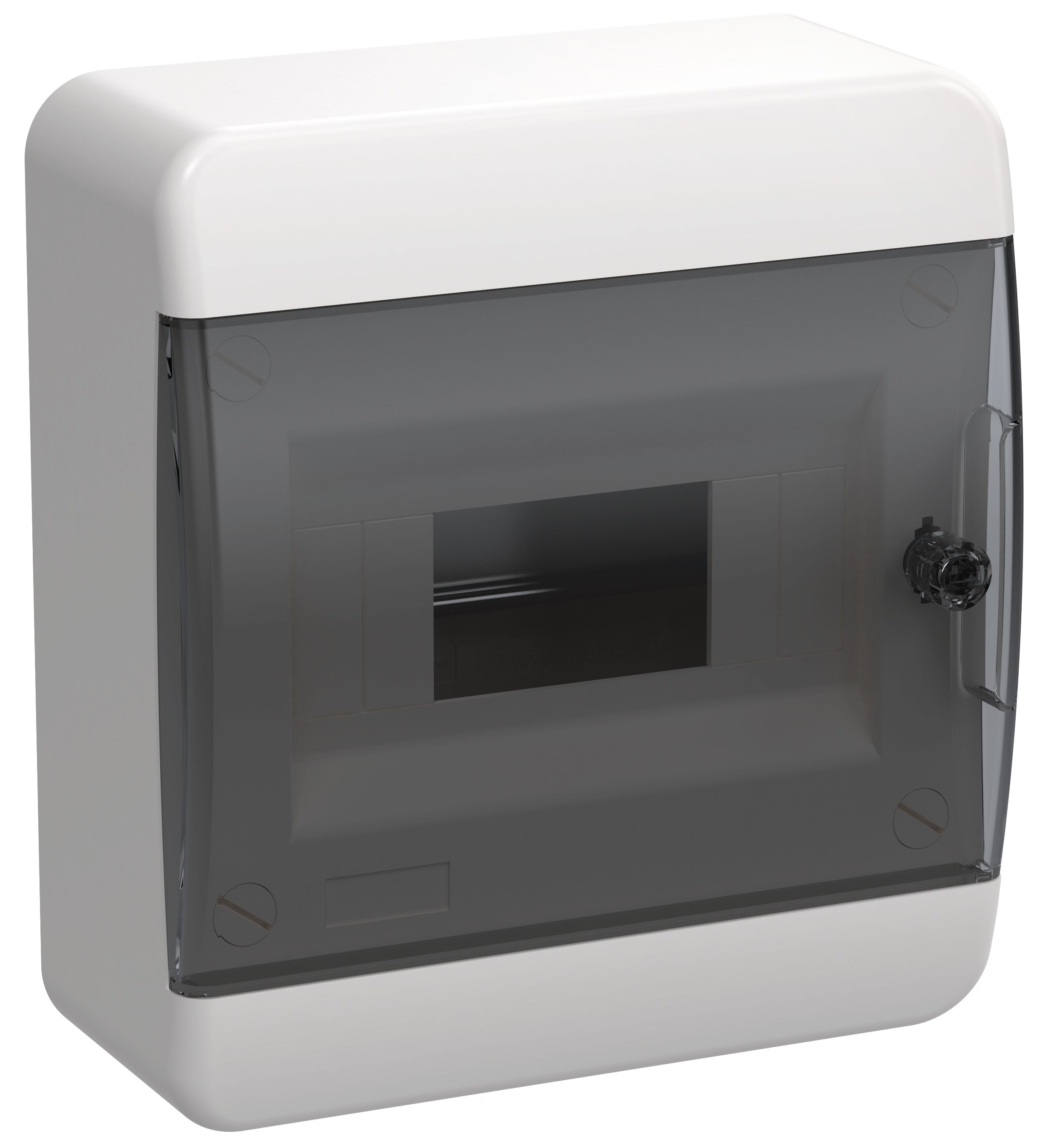 Корпус пластиковый ЩРН-П-8 IP41 черная прозрачная дверь TEKFOR