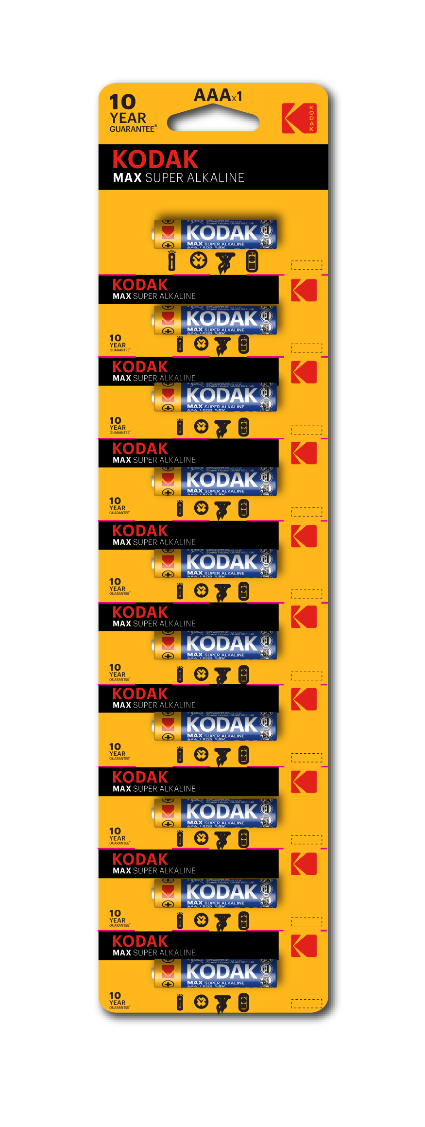 Батарейка Kodak LR03-10BL MAX SUPER Alkaline [K3A-10] (100/1000/36000)
