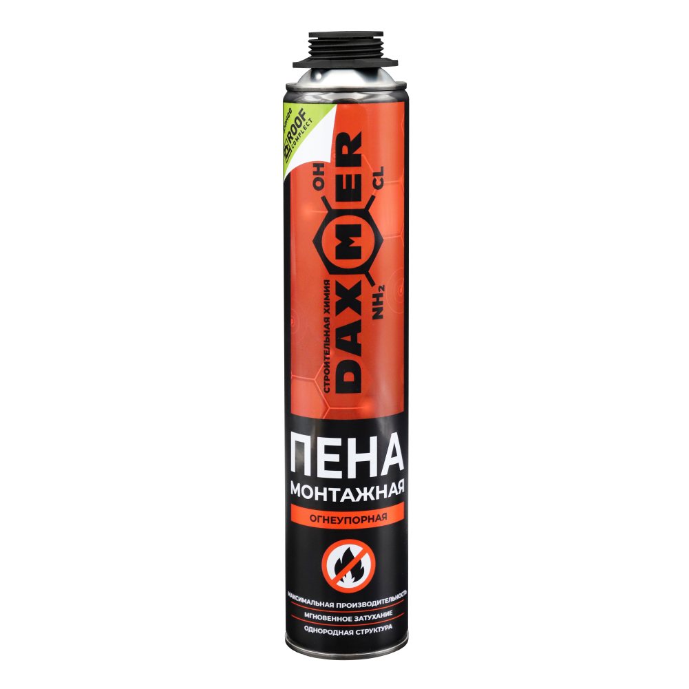 Пена монтажная DAXMER огнеупорная (890гр)