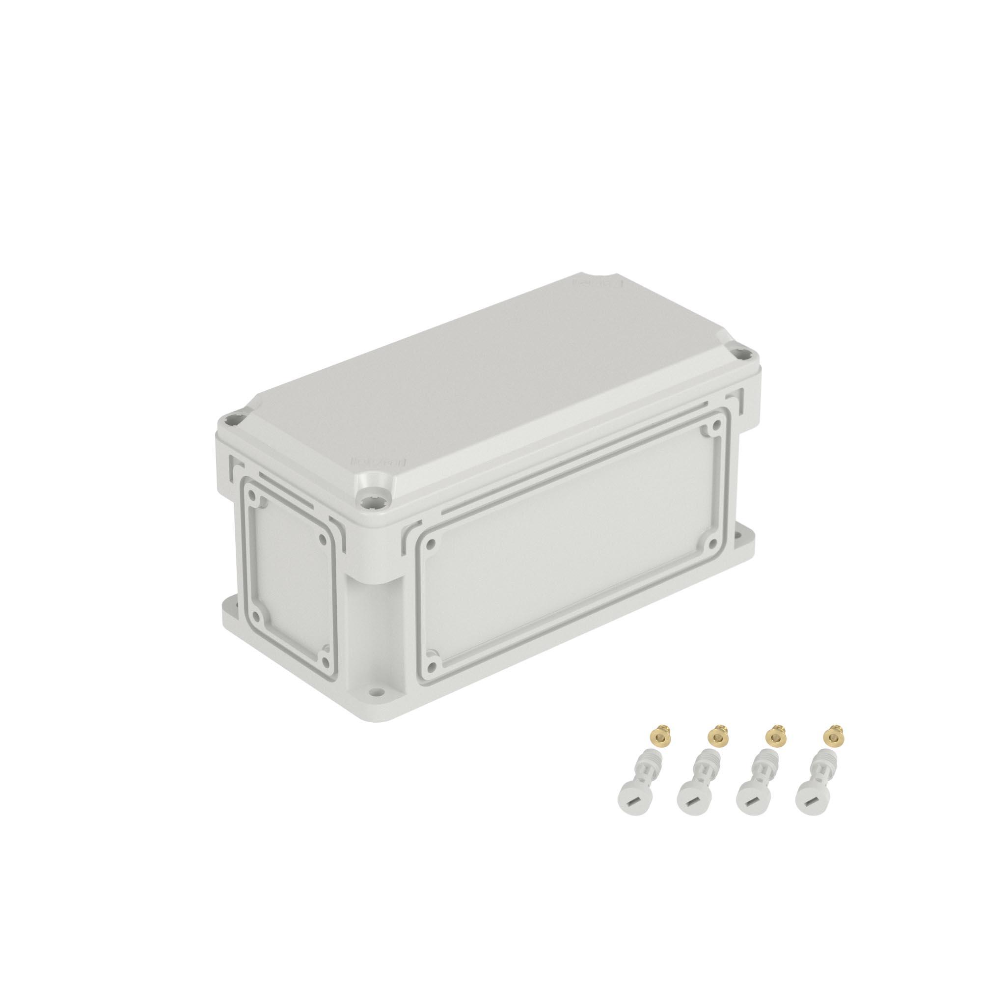 Корпус IP66/IP67, 300х150х146 мм, без МП, с фланцами, непрозрачная крышка H= 21 мм