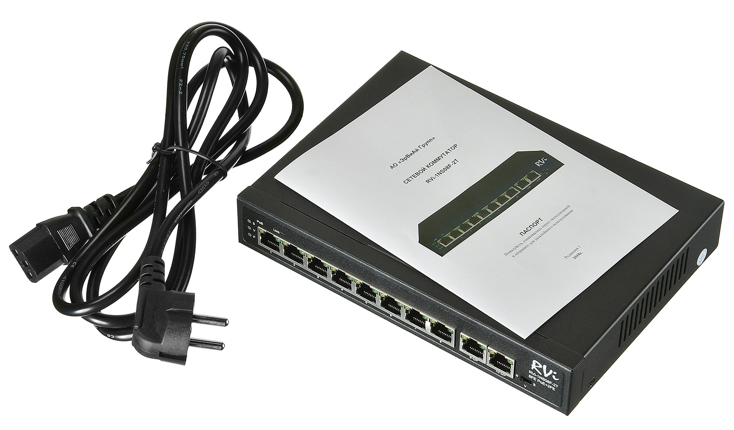 Коммутатор неуправляемый 10 портов RJ 4510 100 Мб/с PoE 120Вт