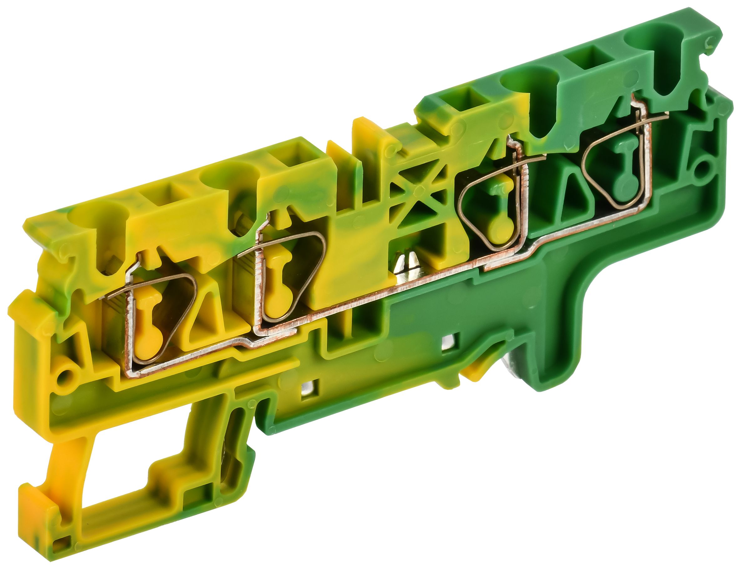 ARMAFIX Клемма пружинная CX4-4 PE 4мм2 четырехконтактная заземляющая