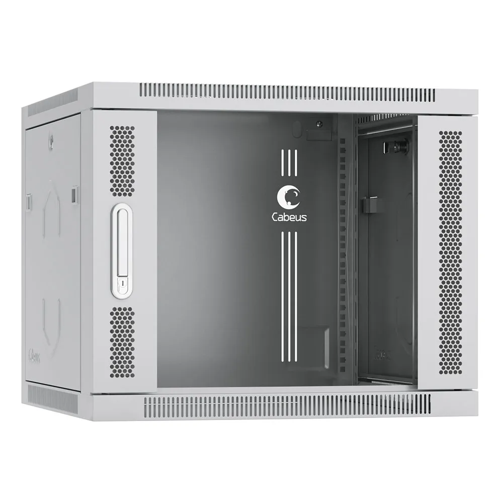 Cabeus SH-05F-9U60/45 Шкаф телекоммуникационный настенный 19" 9U 600x450x501mm (ШхГхВ) дверь стекло