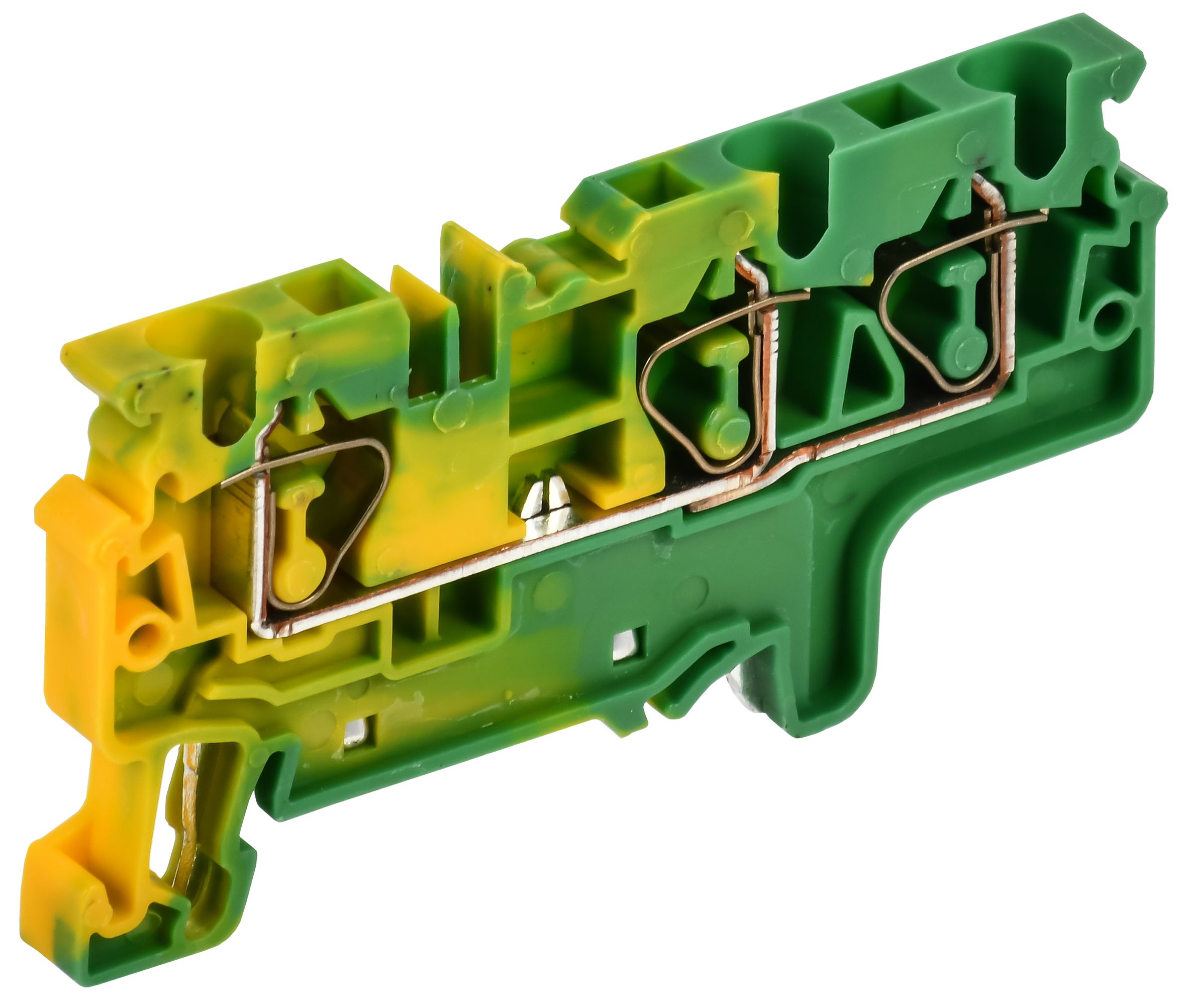 ARMAFIX Клемма пружинная CX4-3 PE 4мм2 трехконтактная заземляющая