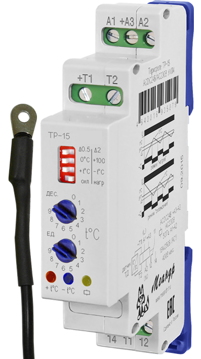 Реле контроля температуры ТР-15 ACDC24B/AC230B УХЛ4 с ТД-2