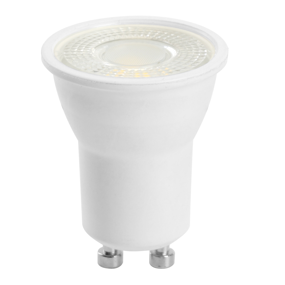 Лампа светодиодная LED 5вт 230в GU10 теплый с линзой 38 град
