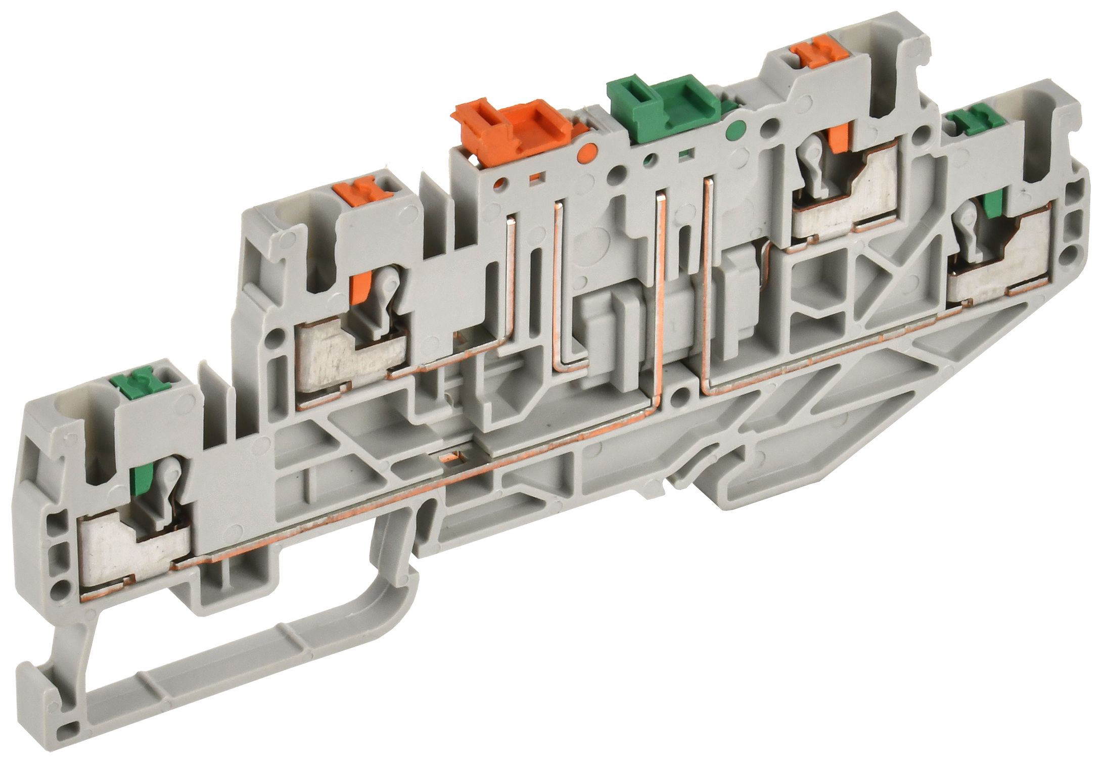 ARMAFIX Клемма пружин. Push-in CP-ML 2 ур. нож. разм. 2,5мм2 серая