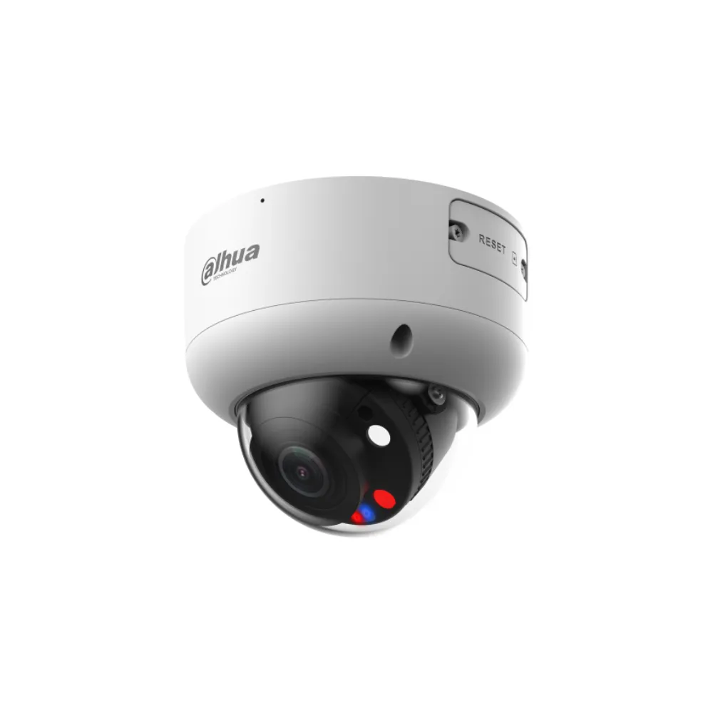 Уличная купольная IP-видеокамера Full-color с ИИ и активным сдерживанием 4Мп Dahua DH-IPC-HDBW3449R1P-ZAS-PV