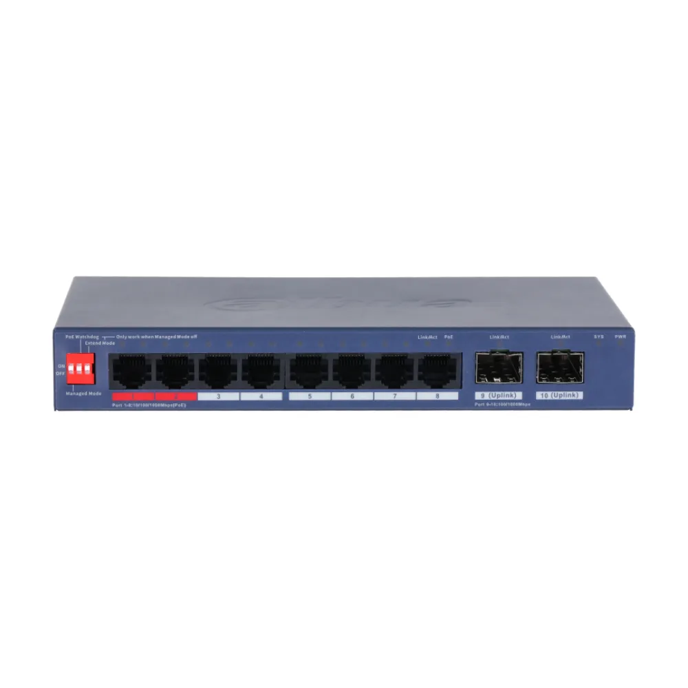 8-портовый гигабитный PoE коммутатор Dahua DH-CS4210-8GT-110 с функцией облачного управления