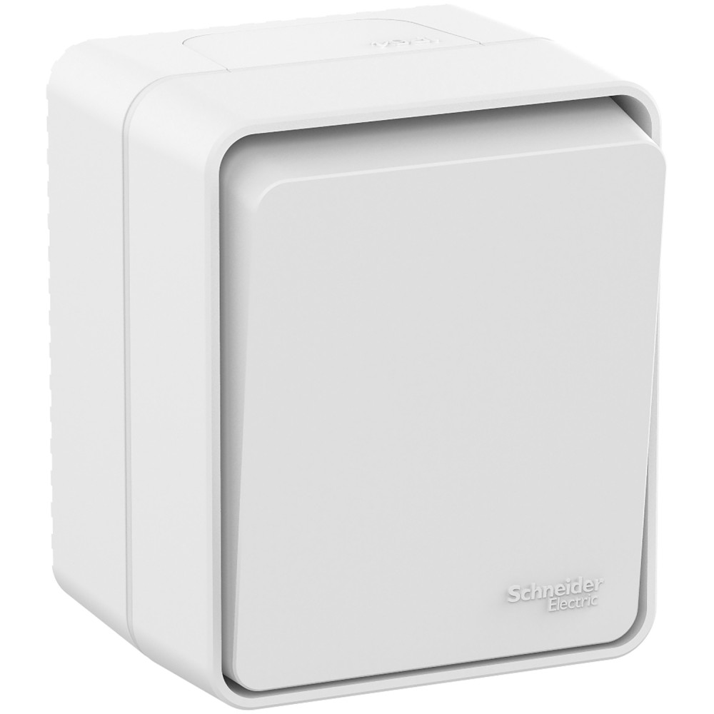 AtlasDesign Profi54 выключатель одноклавишный IP54 10 АХ, белый, Россия