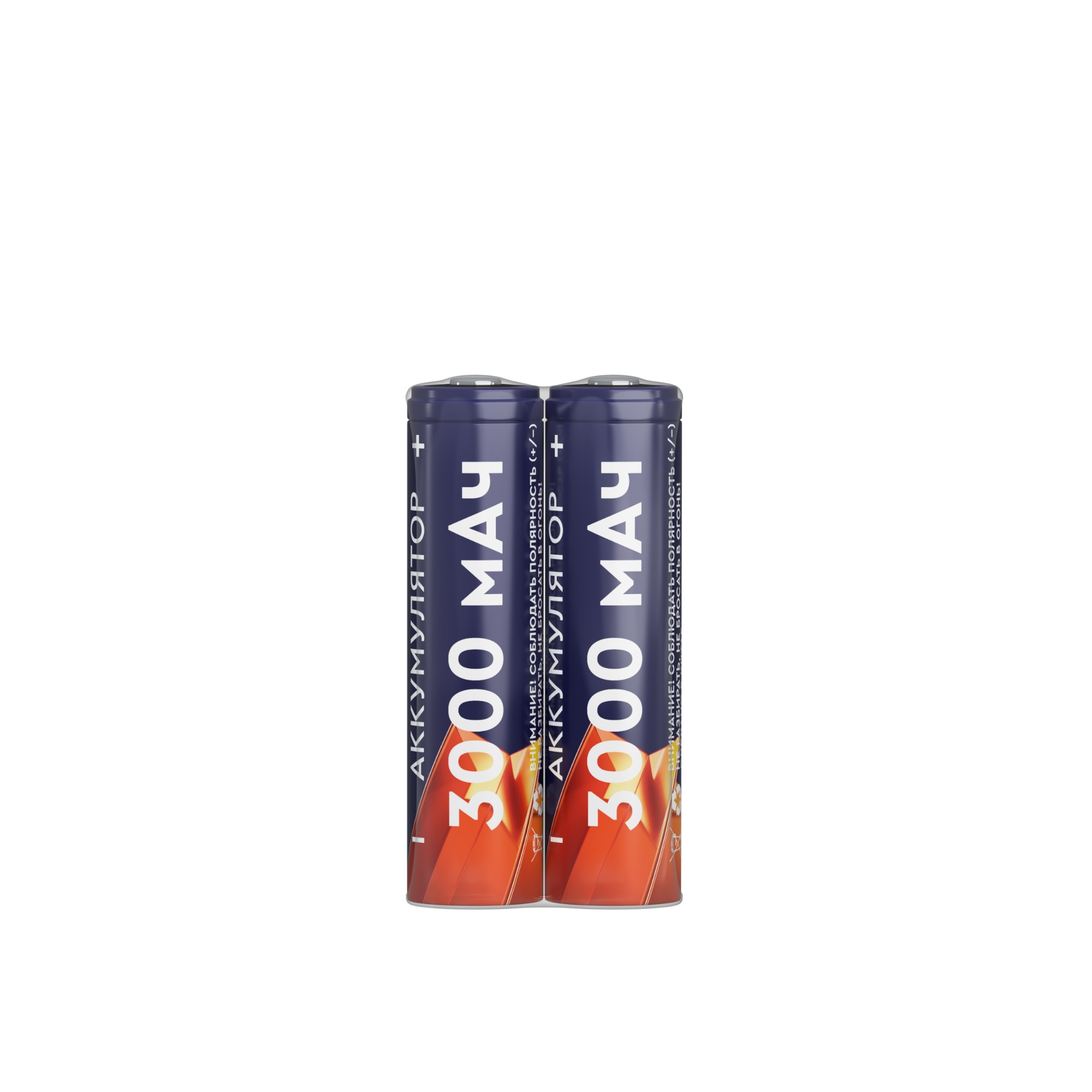 Аккумуляторы перезаряжаемые старт INR18650 3000mAh 2 штуки в шринке