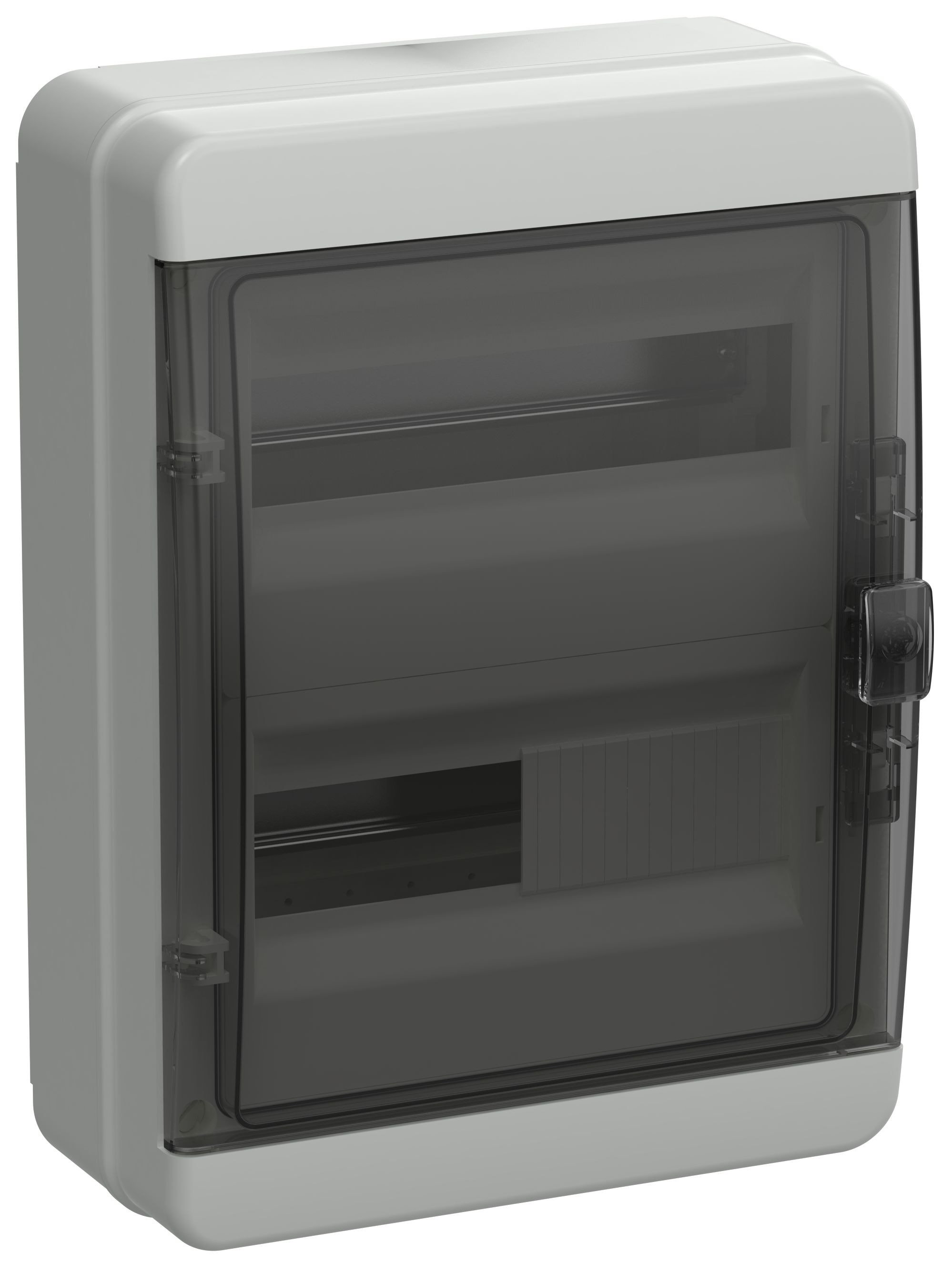 TEKFOR Корпус пластиковый КМПн-24 IP65 черная прозрачная дверь