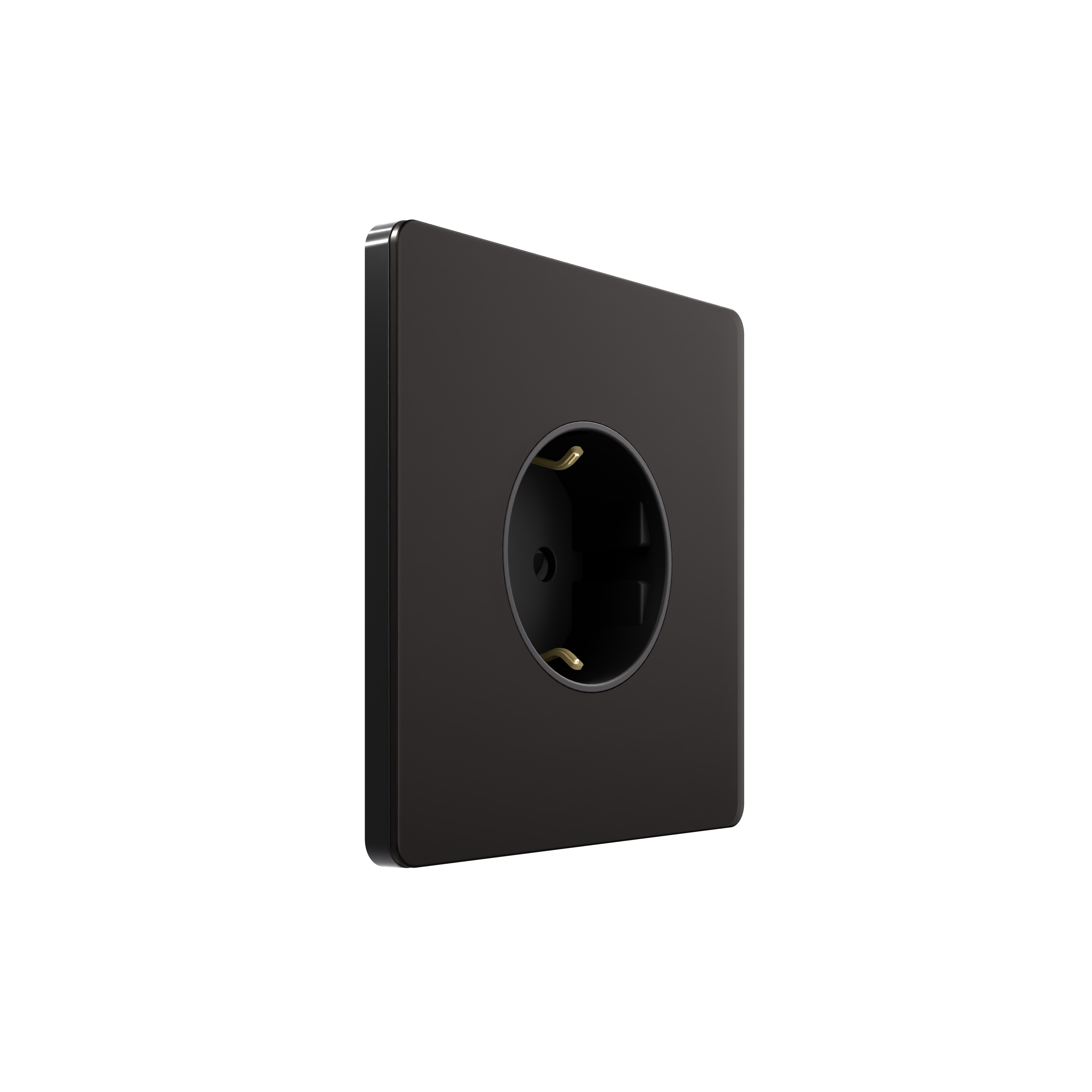 Розетка С/У с ЗК (250В, 16А, защит.шторки), Полярная ночь , Systeme Infinity