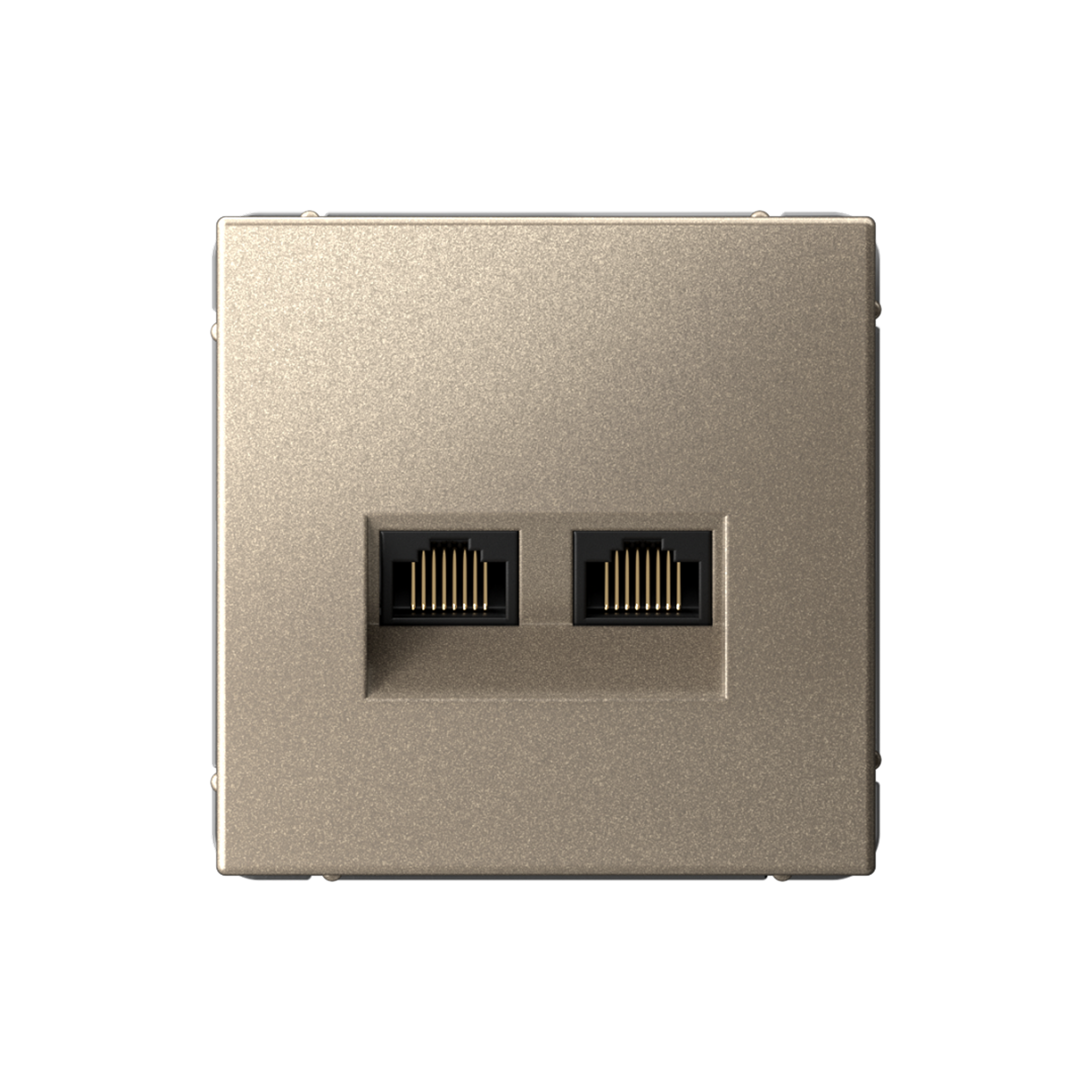 ARTGALLERY розетка двойная компьютерная RJ45+RJ45, кат. 5е, механизм, шампань