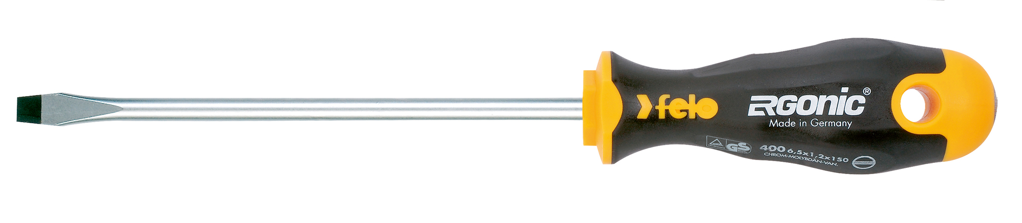 Отвертка Ergonic плоская шлицевая 2,5X0,4X75