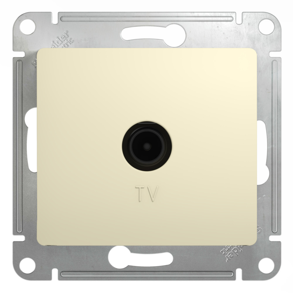GLOSSA Розетка телевизионная TV в рамку 1дБ бежевая