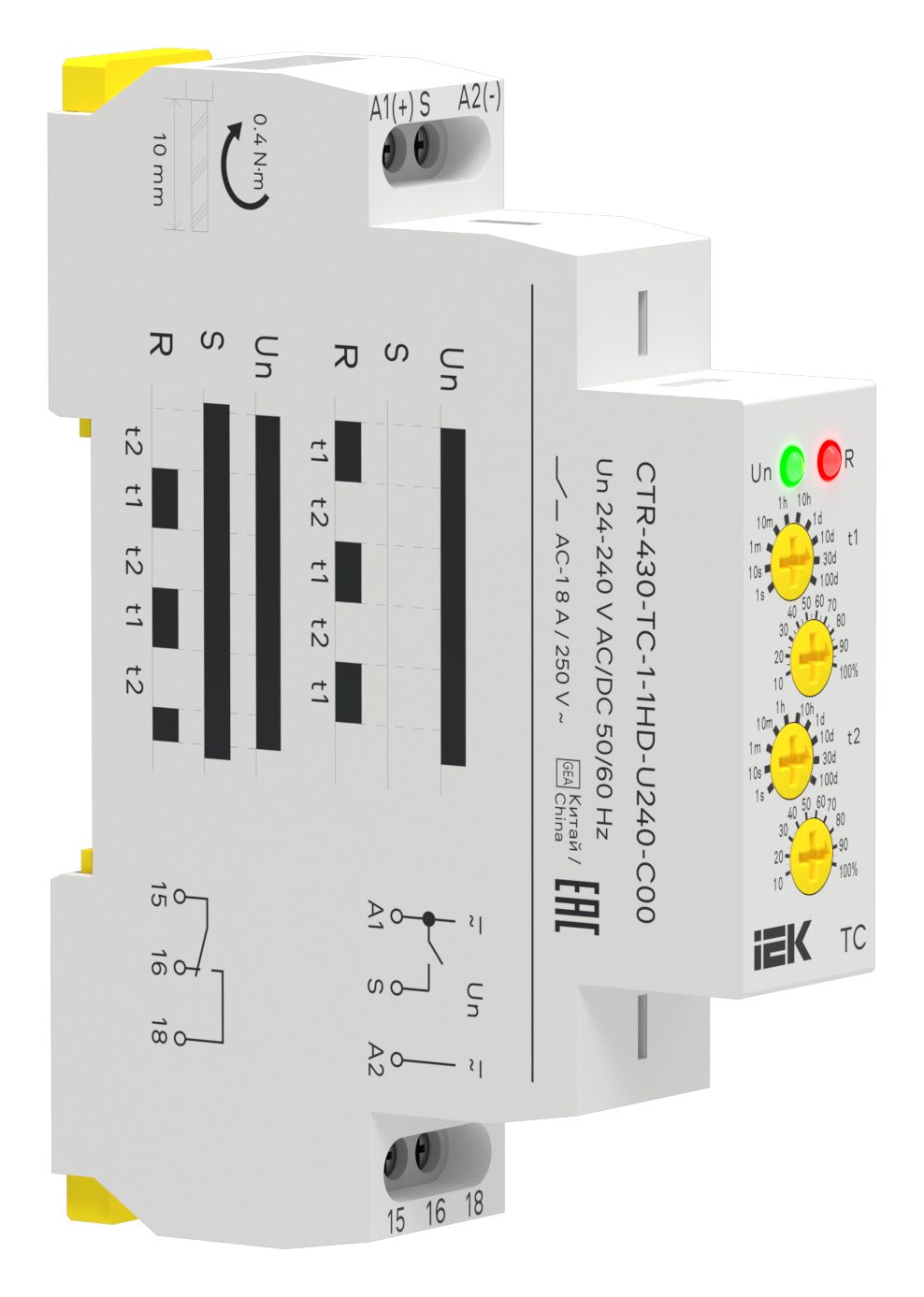Реле циклическое TC 1 контакт 24-240В AC/DC