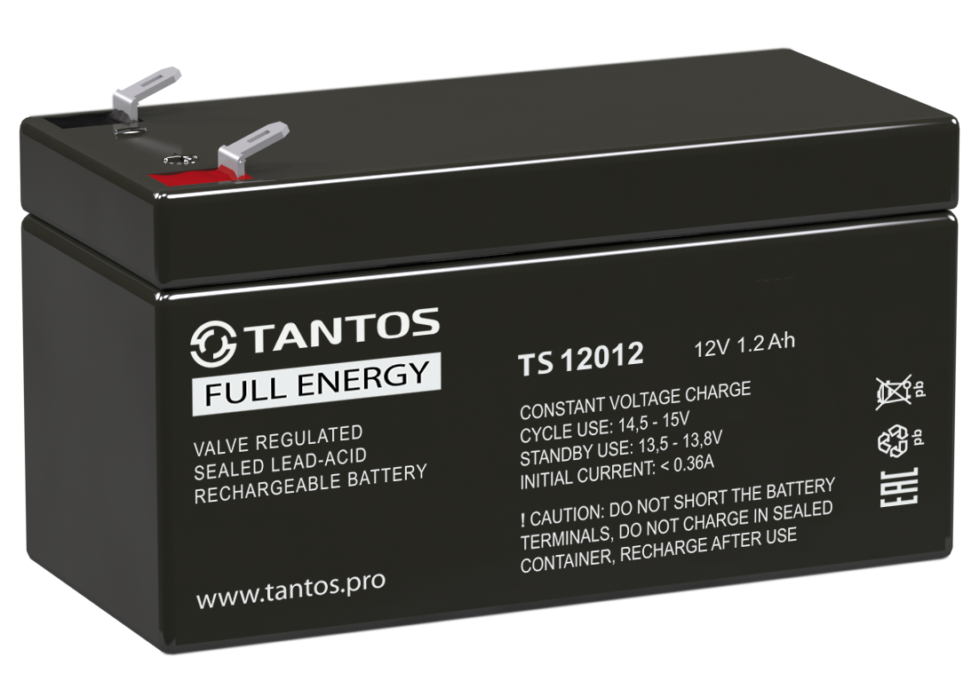 Аккумуляторная батарея Tantos TS 12012 | Аккумулятор 12В 1,2 А∙ч