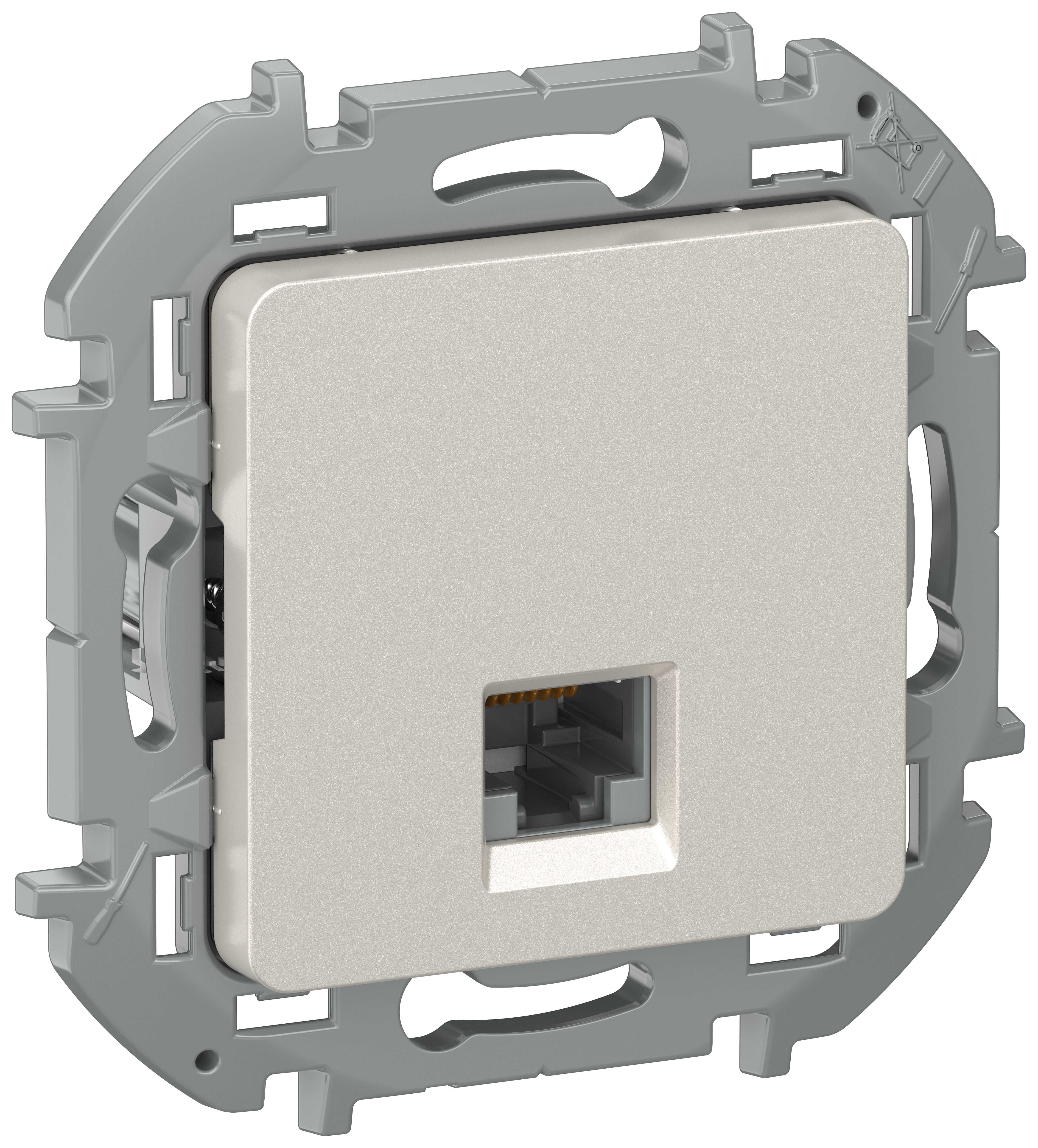IEKINSPIRIA Розетка компьютерная RJ45 категория 5Е UTP 6731181 шампань