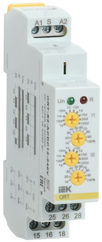 Реле циклическое ORT 2 контакта 12-240В AC/DC