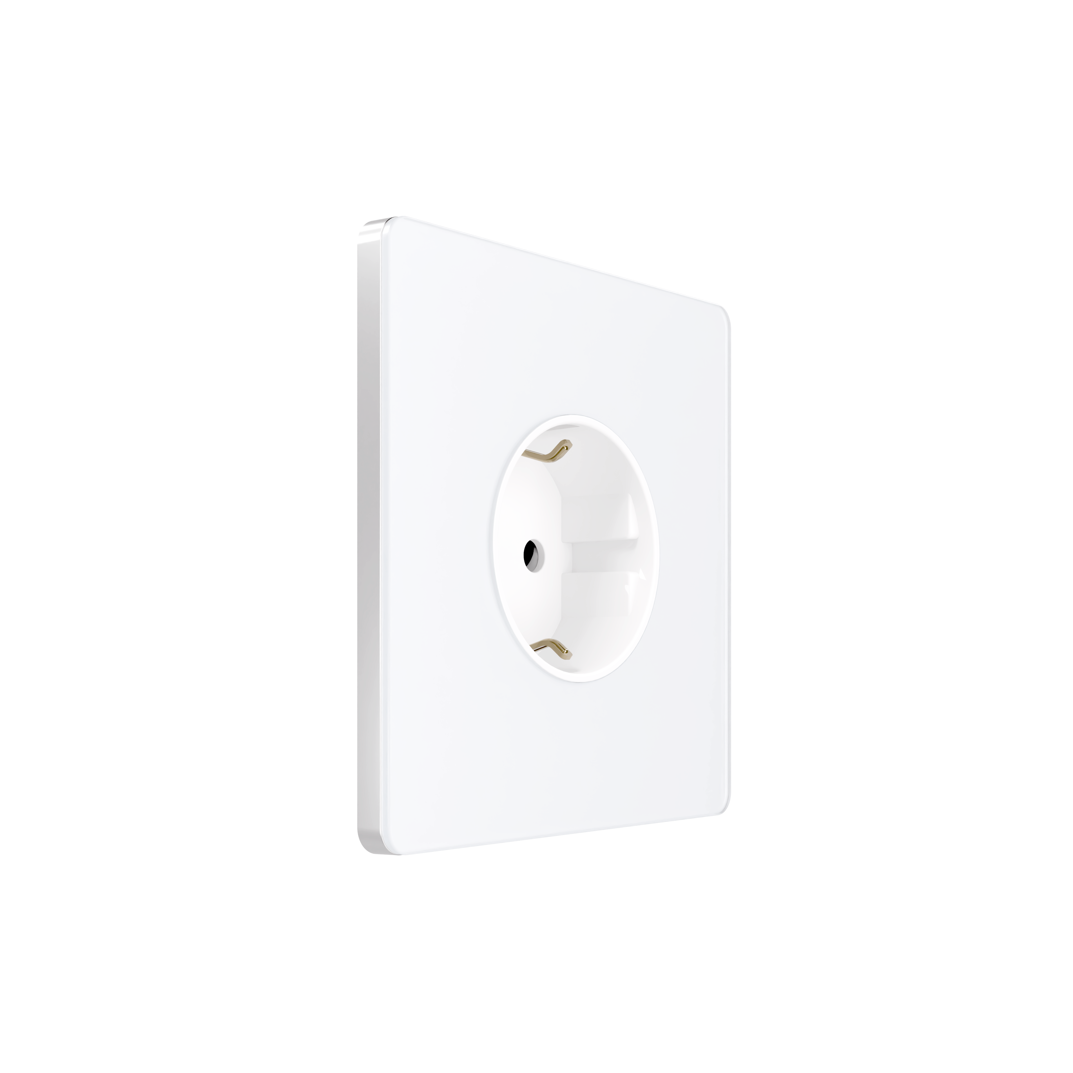 Розетка С/У с ЗК (250В, 16А, защит.шторки), Арктический лед , Systeme Infinity