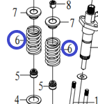 Пружина клапана Diesel 188FE/Valve Spring, №6 (34015-00125-00)