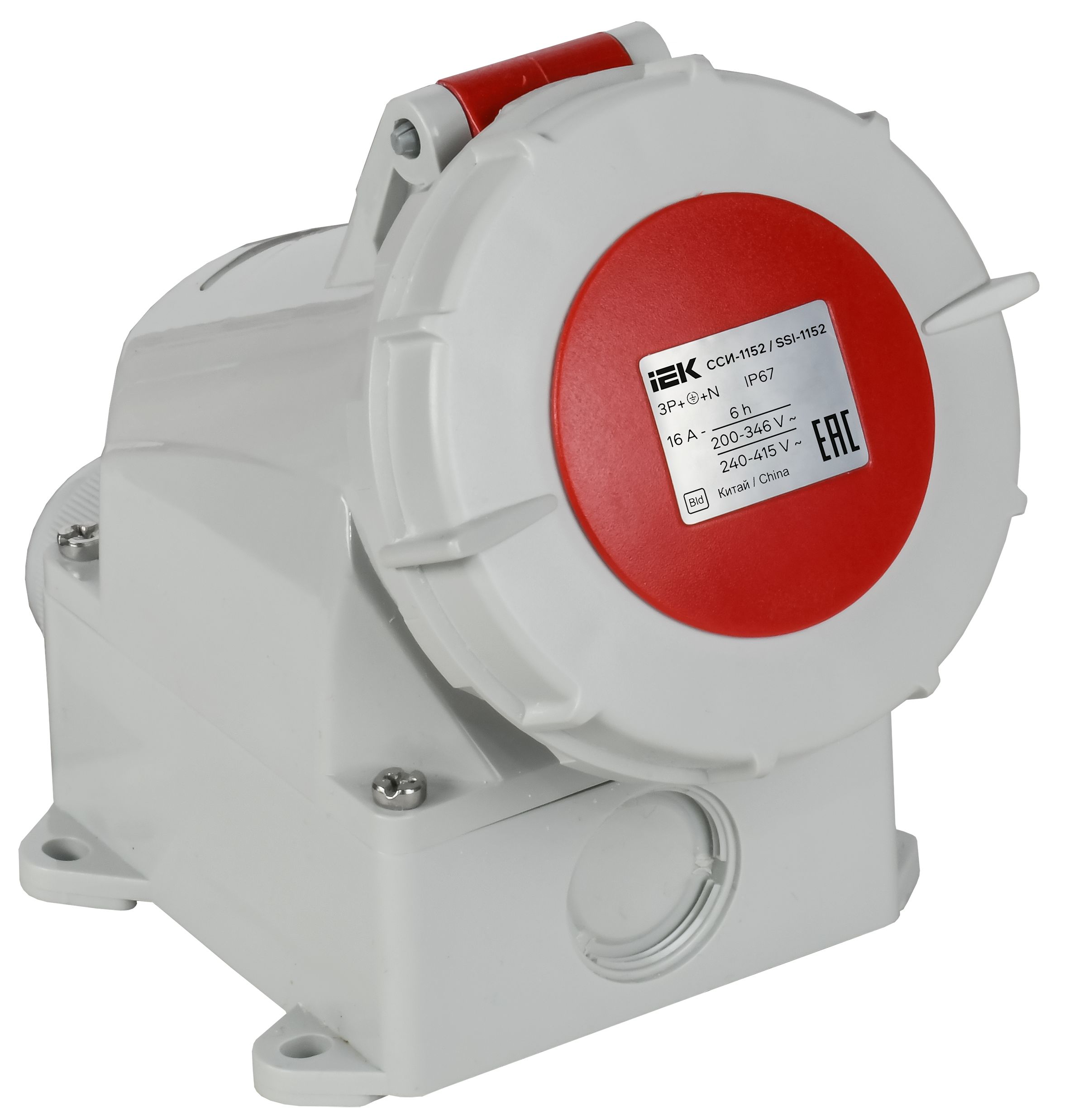 Розетка стационарная ССИ-1152 16А-6ч 380В 3P+PE+N IP67