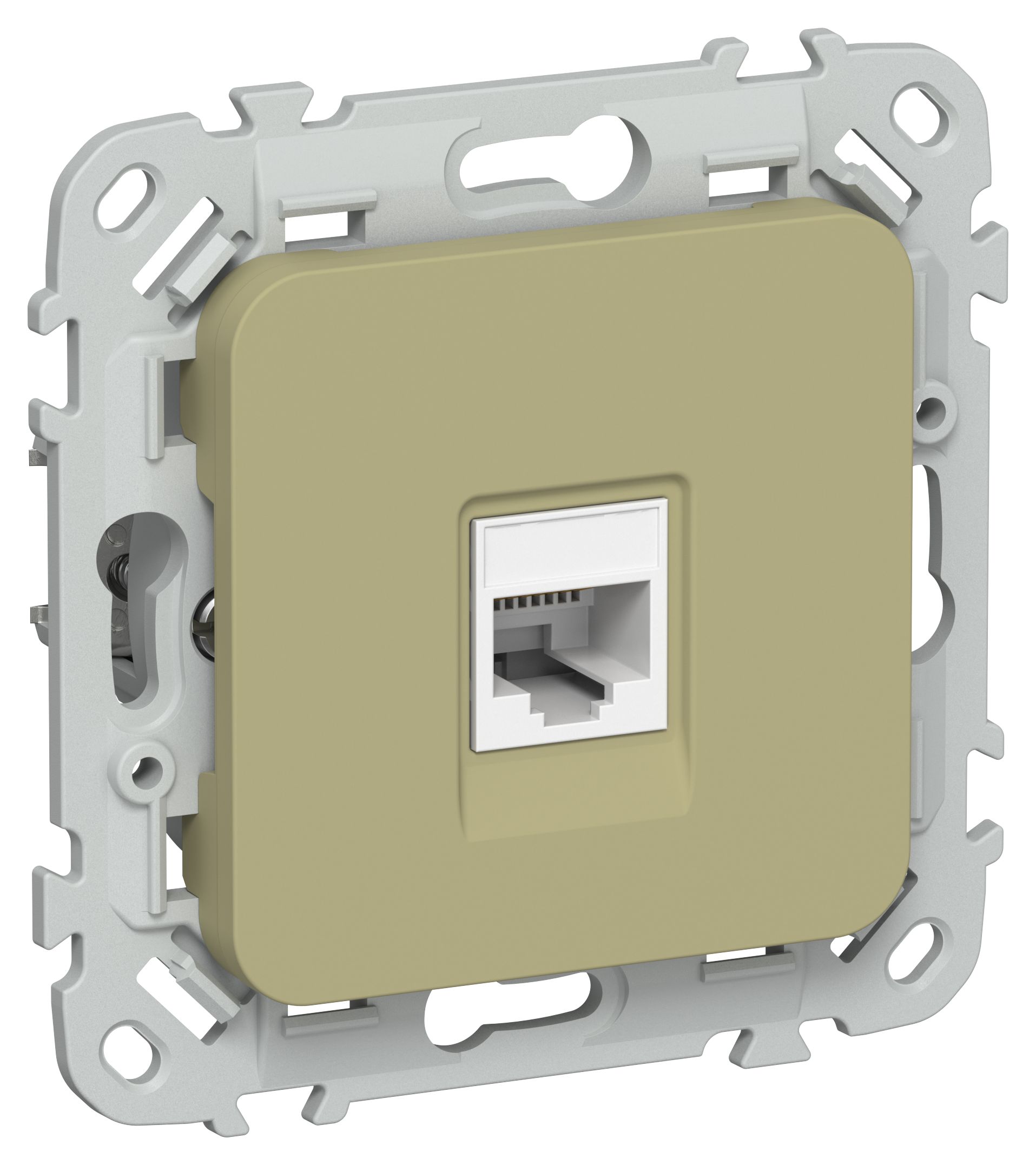 FLITE Розетка компьютерная RJ45 категория 5Е UTP РК5е-1-0-ФлО оливковый
