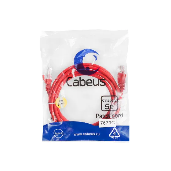 PC-UTP-RJ45-CAT.5E-2M-RD-LSZH Cabeus
