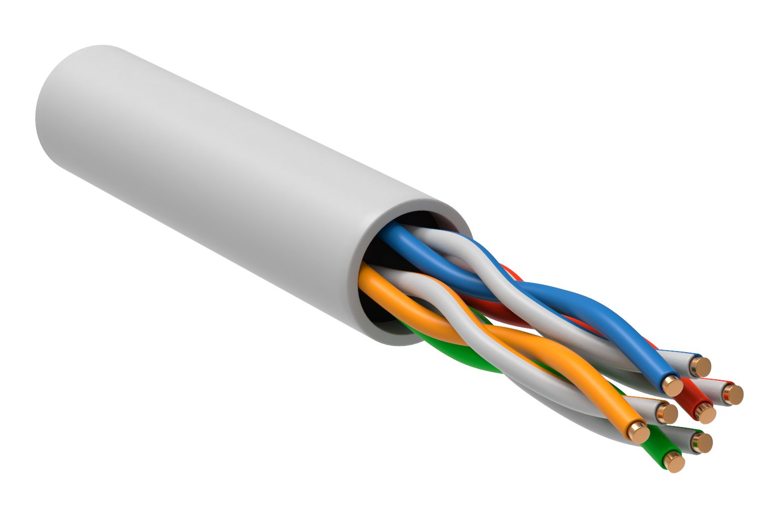 Кабель витая пара U/UTP кат.5E 24AWG 4 пары LSZH INDOOR 1м белый