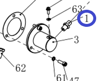 Переходник масляного цилиндра TSS-WP265YH/Oil pipe screw, cylinder, №1 (CNP330Y003-01)