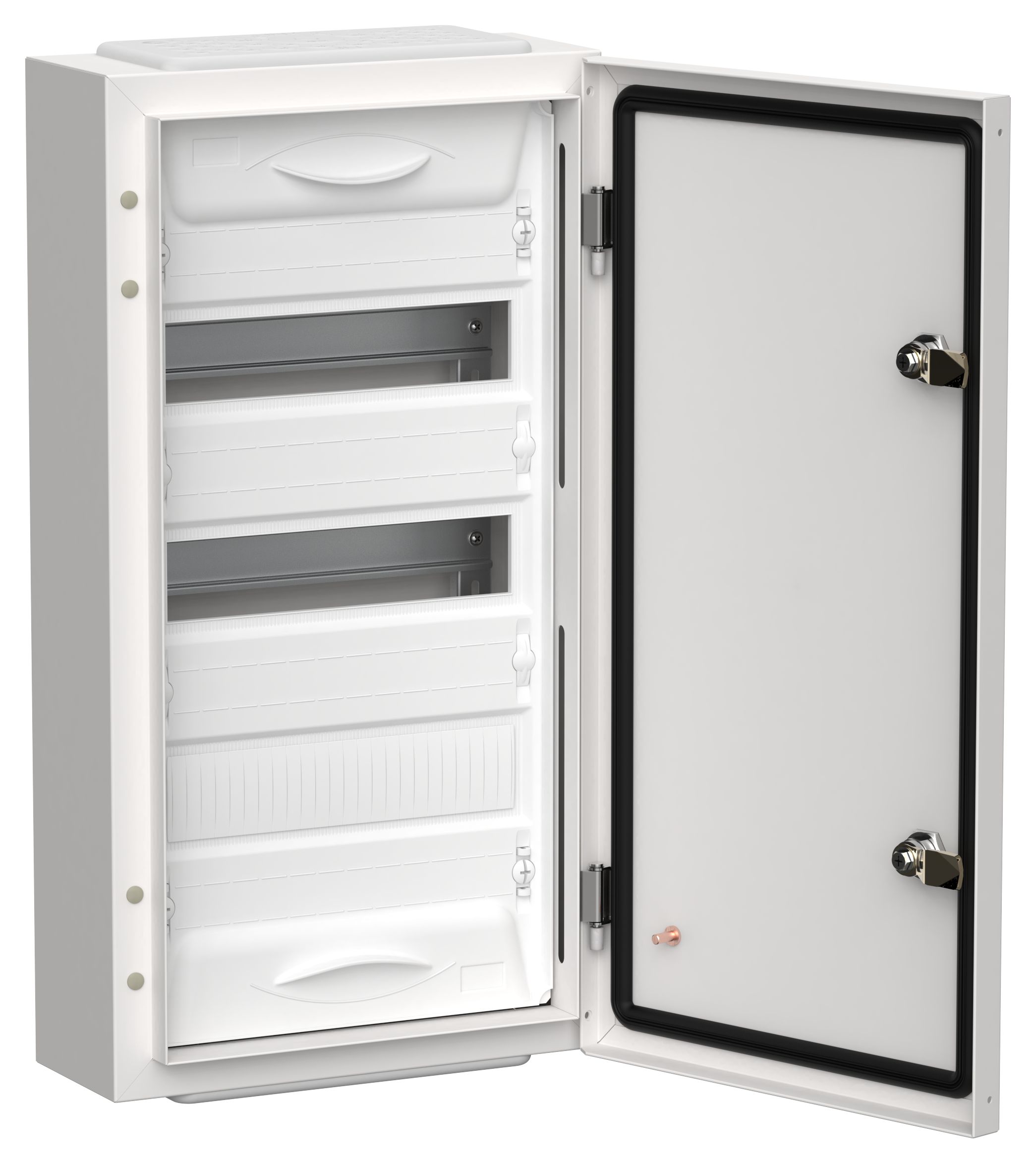 Корпус металлический ЩРн-36 (1х36) 585х310х140мм IP54 белый (одна дверь) TITAN 5
