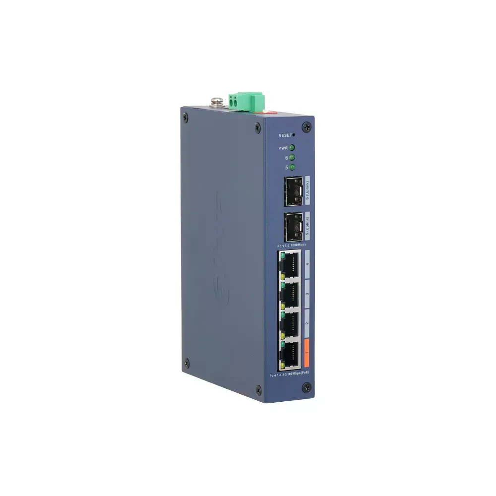 4-портовый PoE коммутатор Dahua DH-CHS4206-4ET-60