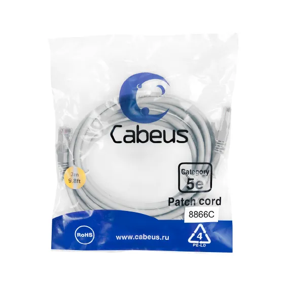 PC-UTP-RJ45-CAT.5E-3M-LSZH Cabeus