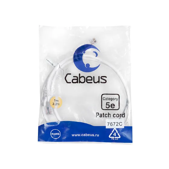 PC-UTP-RJ45-CAT.5E-1M-WH Cabeus