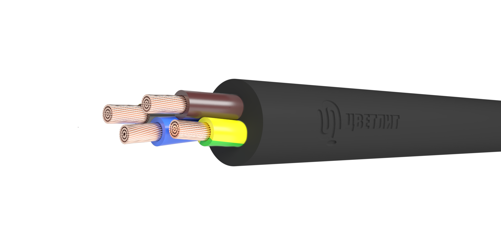 Провод ПВСнг(А)-LS 3х1,5+1х1,5 Ч (100 м) тртс