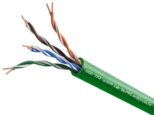 Витая пара U/UTP Cat 5e PVC нг(A)-LSLTx 4х2х0,52 305м