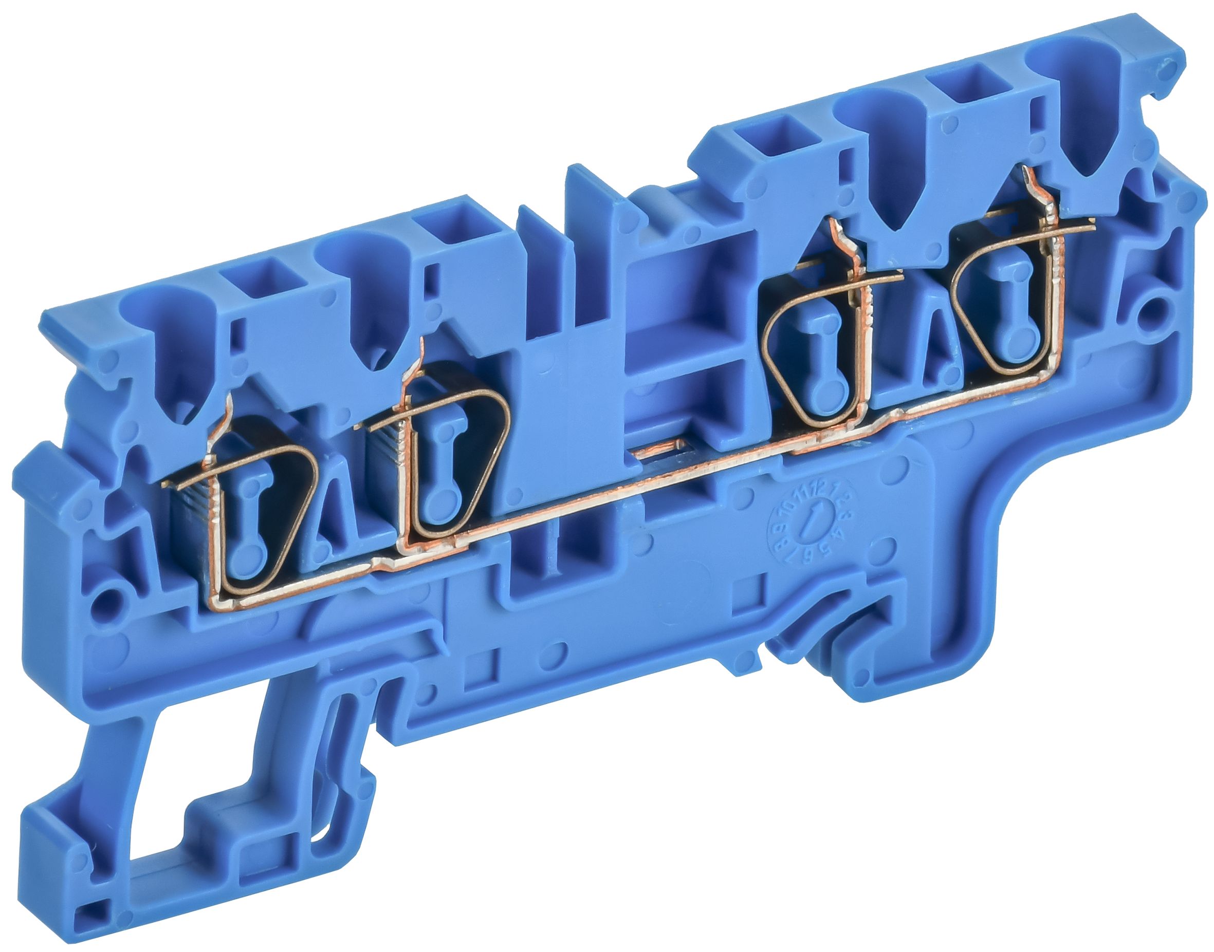 ARMAFIX Клемма пружинная CX2.5-4 BU 2,5мм2 четырехконтактная синяя