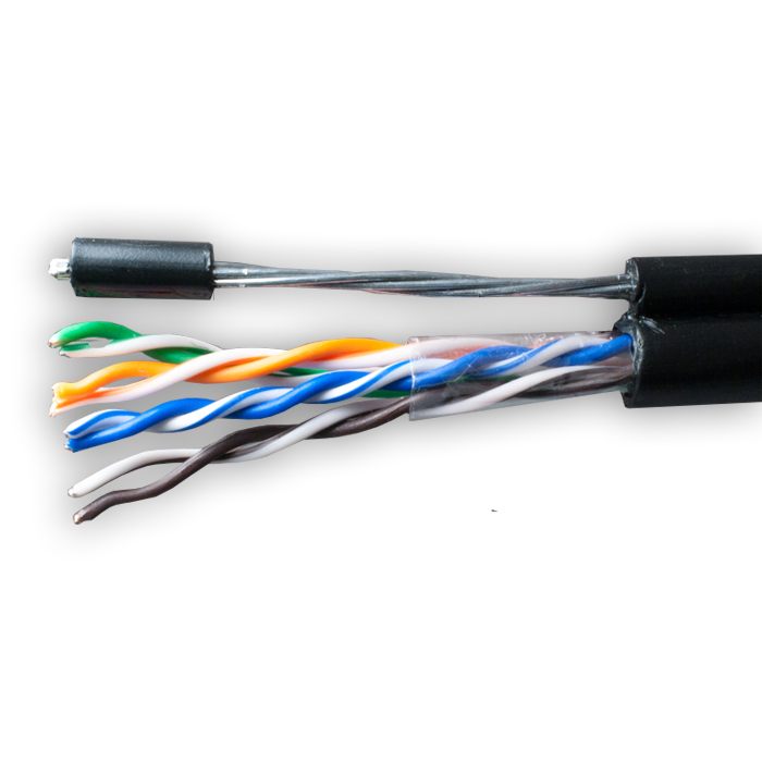 Витая пара U/UTP кат 5e 4x2xAWG24 Standart Cu PE OUT T-FG8 трос 305м