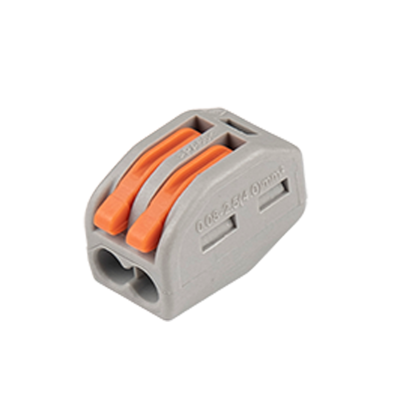 Клеммы СМК монтажные многоразовые PTC-2P 222-412 450V 32A 0,08-2,5(4.0)mm2 , 2 отверстия, серые 10 шт.