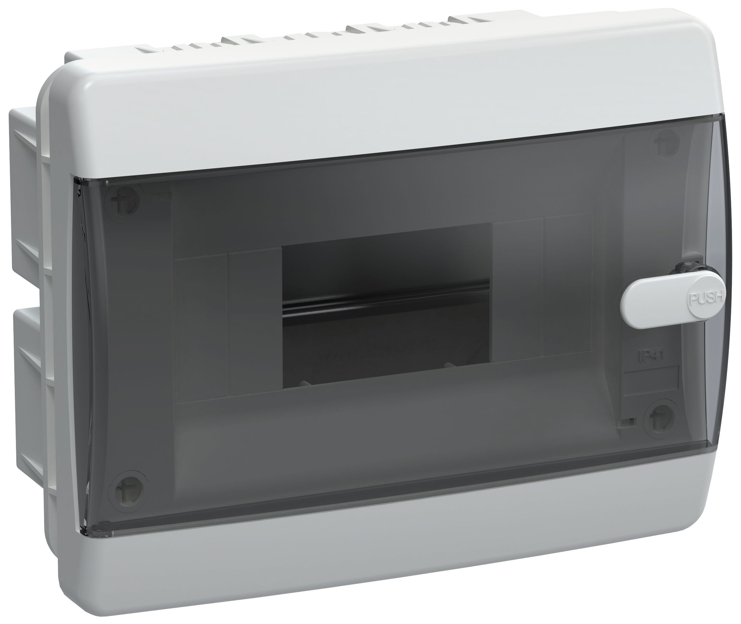 Compact Корпус пластиковый ЩРВ-П-8 IP41 черная прозрачная дверь UNION