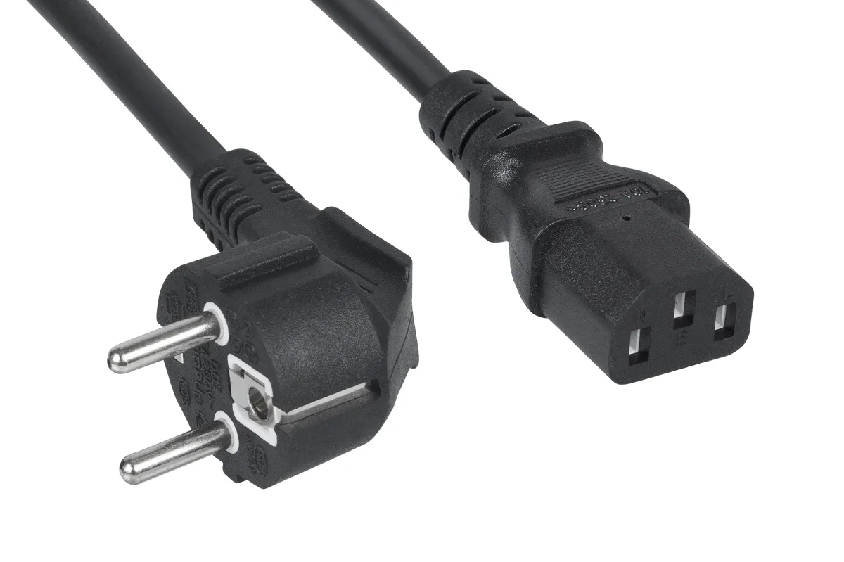 Cabeus PC-186-VDE-0.6M Кабель питания компьютера SCHUKO+C13, 0.6 м