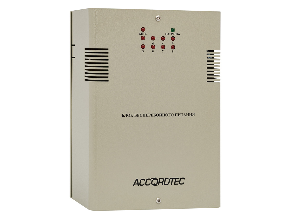 ББП-60 v.8 Блок бесперебойного питания ACCORDTEC, 12 В, 6 (8 х 0.75А)