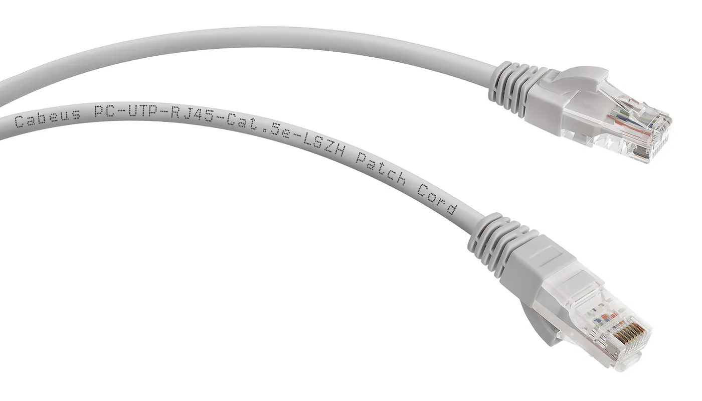 Патч-корд U/UTP Cabeus PC-UTP-RJ45-CAT.5E-0.5M-LSZH