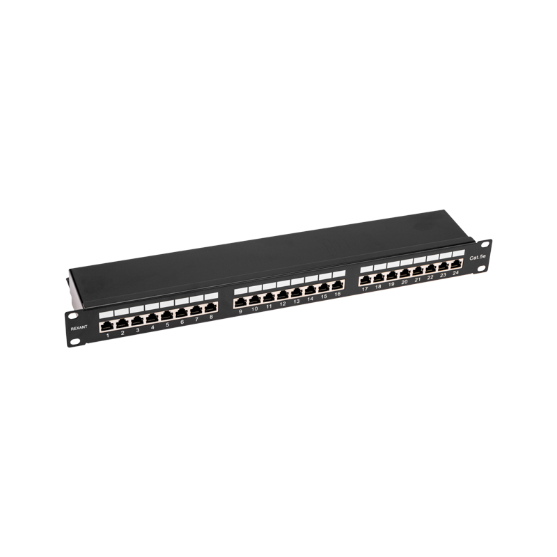 Патч-панель 19' CAT5e 1U 24 порта STP RJ45 Dual IDC