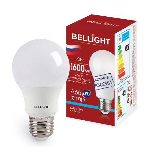 Лампа светодиодная LED 20Вт Е27 220 6500К 1600Лм BELLIGHT